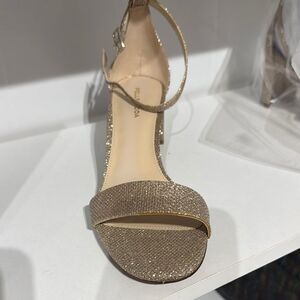 Pelle Moda Sparkling Gold Heels
